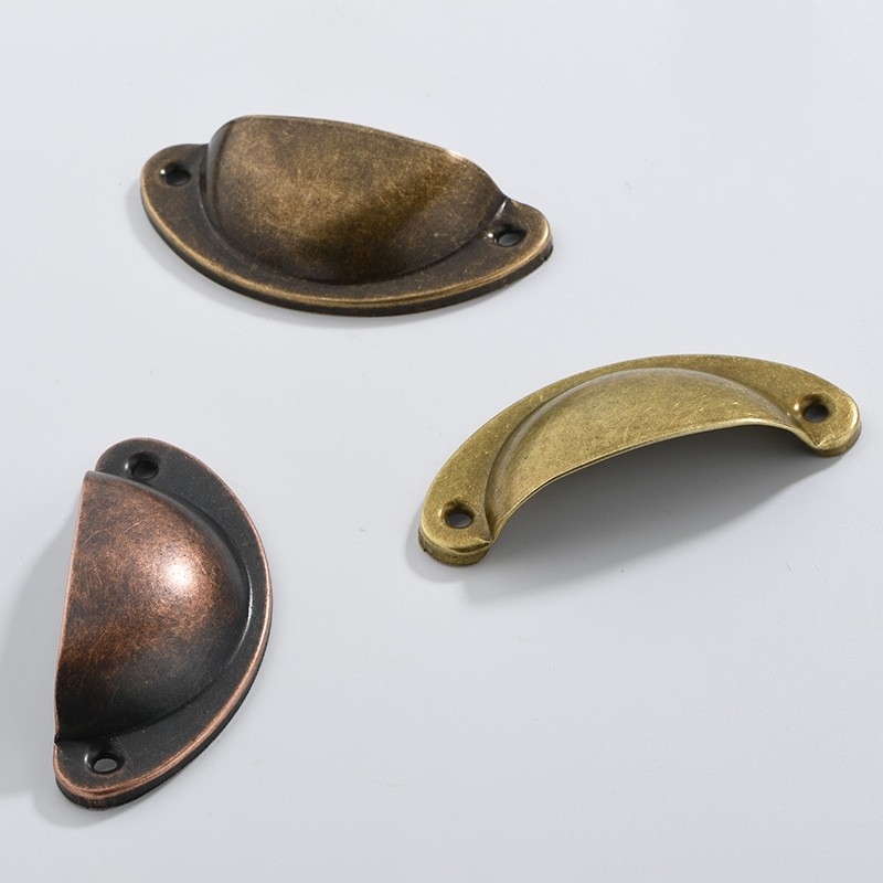 금속 주방 서랍 캐비닛 도어 핸들 Shellantique 황동 도어 캐비닛 손잡이 RCW-26986